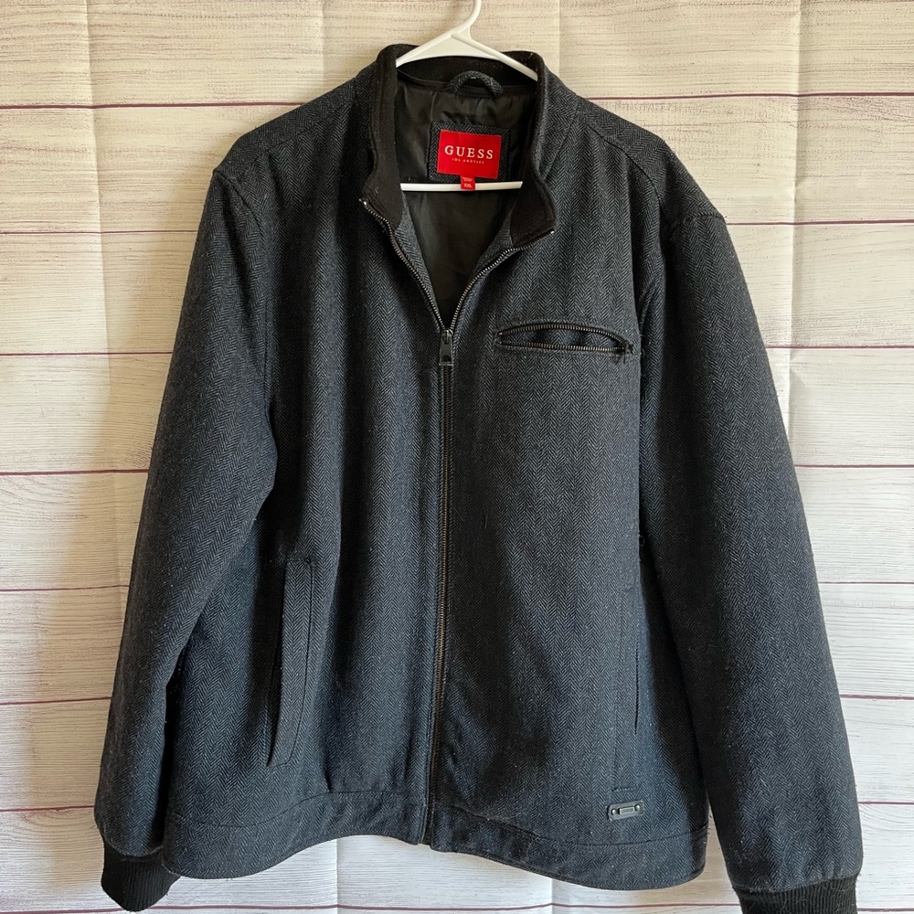 Men’s GUESS wool bomber jacket size XXL